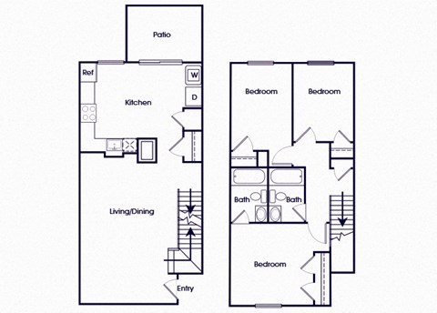 Three bedroom townhome at Riverwoods at Towne Square in Woodbridge VA